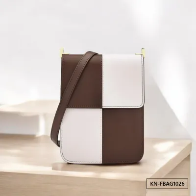 Modern Brown & Ivory Prism Women's Hand Bag